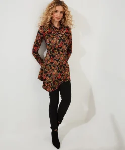 All New Button Printed Jersey Tunic