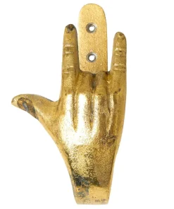 Antique Gold Rock On Coat Hook