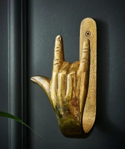 Antique Gold Rock On Coat Hook