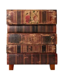 Antique Stacked Books Side Cabinet