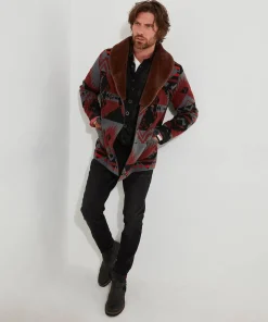 Aztec Fur Collar Coat