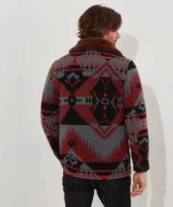 Aztec Fur Collar Coat
