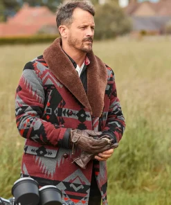 Aztec Fur Collar Coat