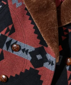 Aztec Fur Collar Coat