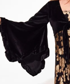 Belle Jaquard And Velvet Dress