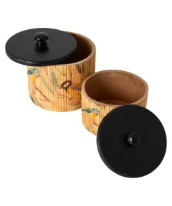 Blissful British Birds Bamboo Storage Jars