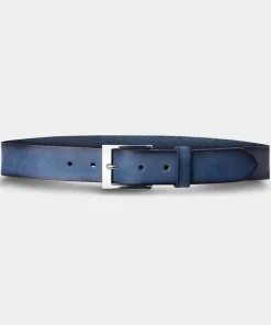 Blue Wash Men's Leather Belt