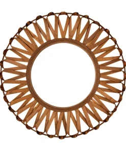 Boho Bamboo Wall Mirror