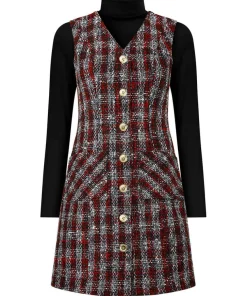 Check Pinafore Dress