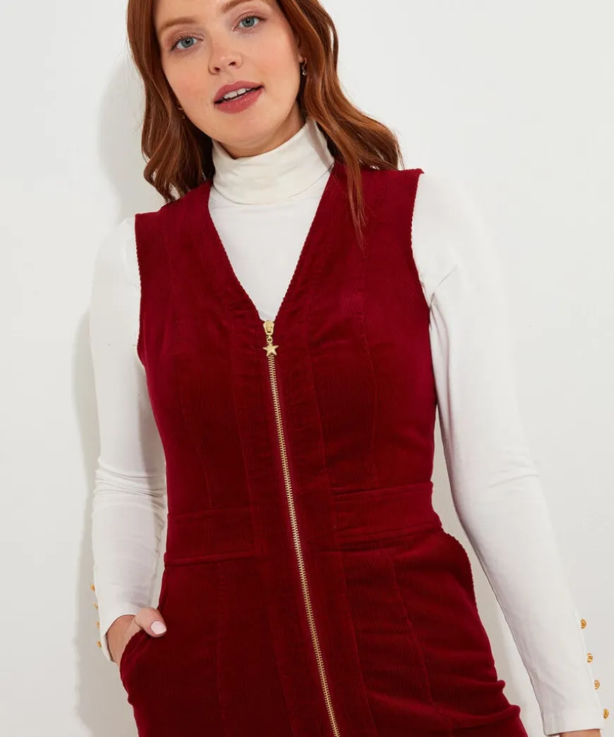Confident Cord Pinafore Dress