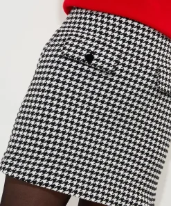 Daring Dogstooth Skirt