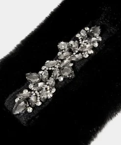 Delilah Jewelled Faux Fur Stole