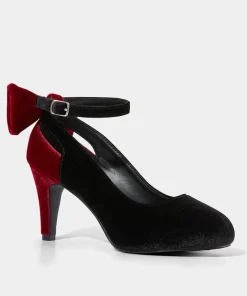 Divine Diva Velvet Bow Shoes