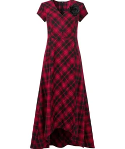 Dixie Check Dress With Corsage