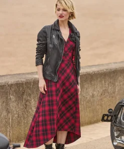 Dixie Check Dress With Corsage