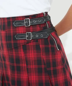 Dixie Check Pleated Skirt