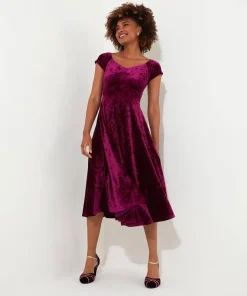 Ellie Vintage Velour Dress