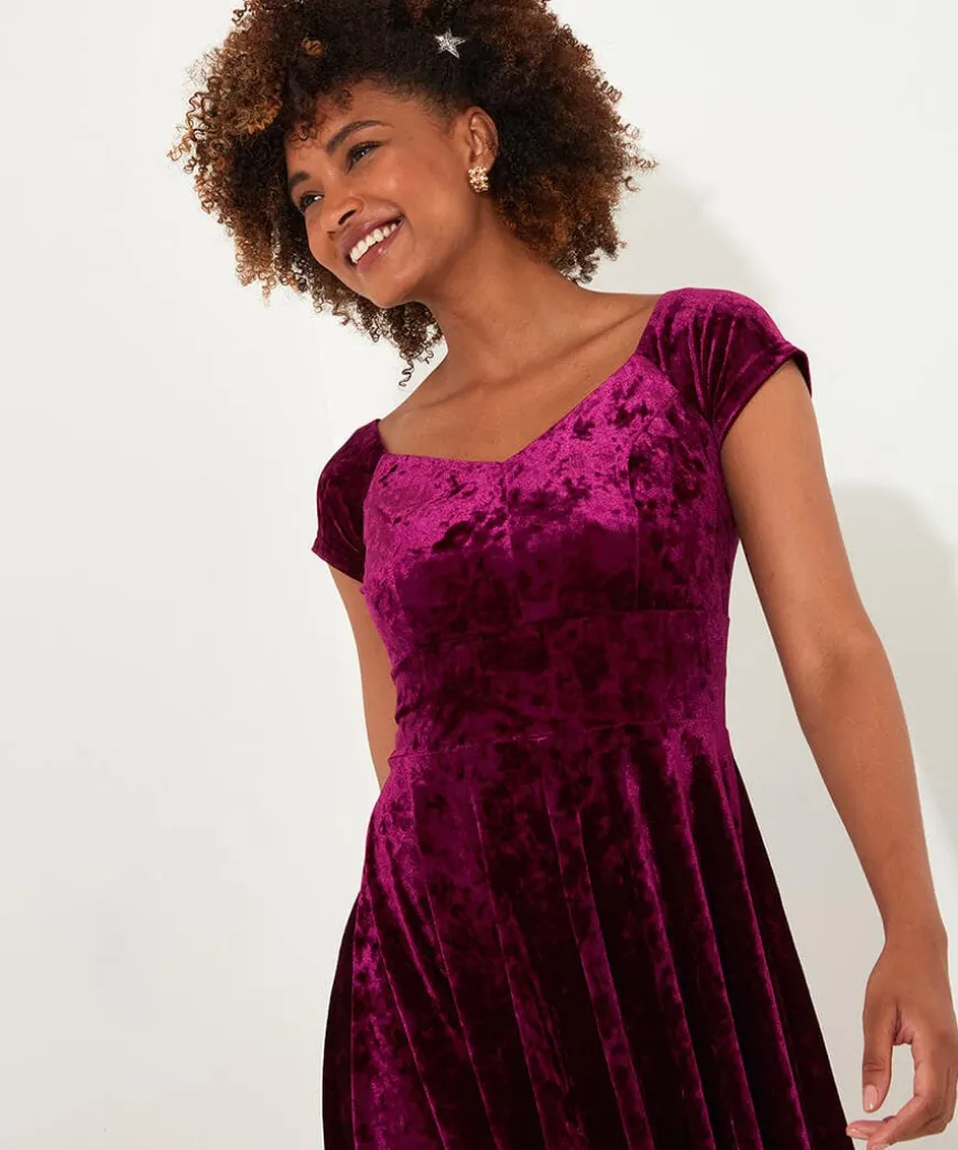 Ellie Vintage Velour Dress