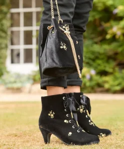 Evening Rose Velvet Boots