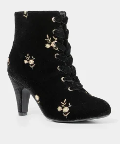 Evening Rose Velvet Boots