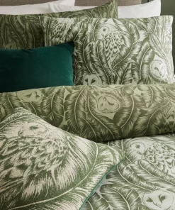 Feathered Owl Cotton Slub Reversible Duvet Set