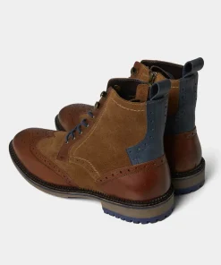 Gents Club Mixed Leather Boots