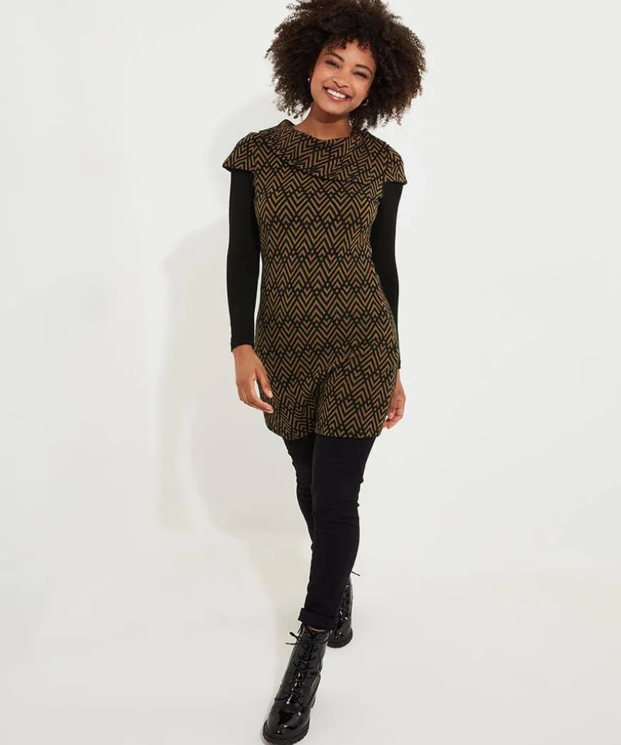 Geo Jacquard Layered Tunic