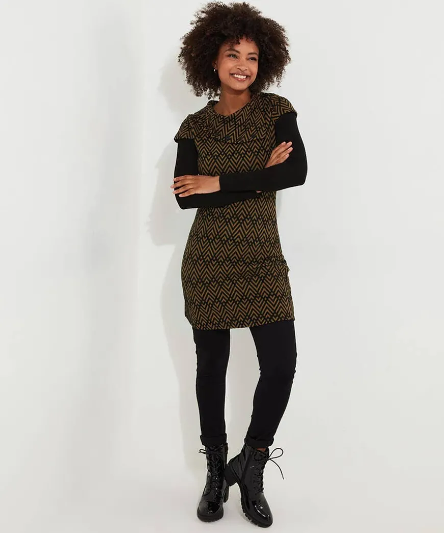 Geo Jacquard Layered Tunic