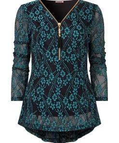 Georgie Lace Zip Top