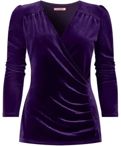 Glamorous Velour Wrap Top