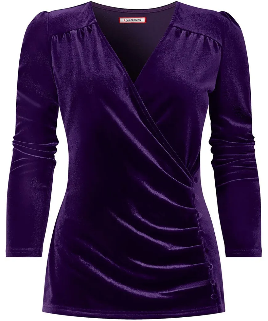 Glamorous Velour Wrap Top