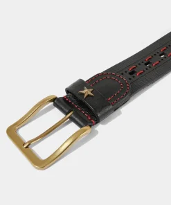 Harness Stitched Leather Belt