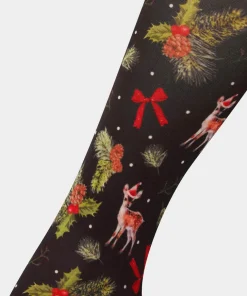 It's Christmas Deer Printed Tights