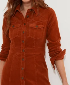 Josie Cord Button Through Dress