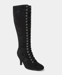 Layla Lace Up Embroidered Boots