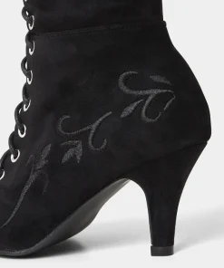 Layla Lace Up Embroidered Boots