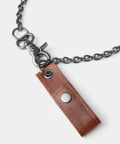 Leather Trim Belt Loop Chain