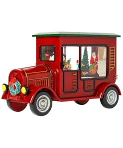 Lights And Sparkle Santa Spinner Bus Ornament