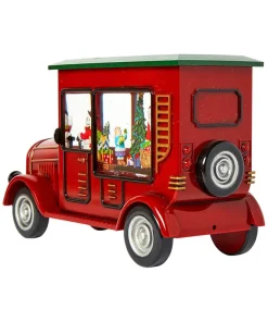 Lights And Sparkle Santa Spinner Bus Ornament