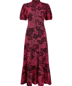 Lovely Lace Print Jersey Dress