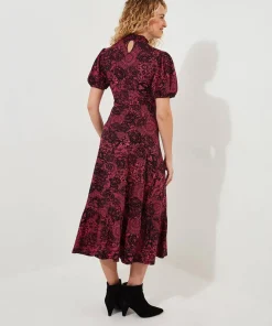 Lovely Lace Print Jersey Dress