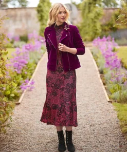 Lovely Lace Print Jersey Dress