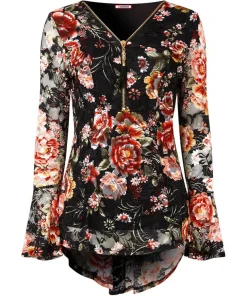 Macy Lace Zip Top