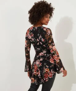 Macy Lace Zip Top
