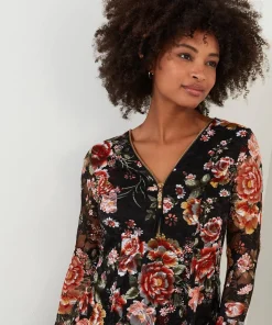 Macy Lace Zip Top