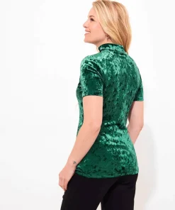 Marcie Velour Short Sleeved Top