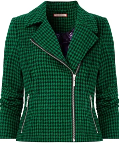 Meg Dogstooth Biker Jacket