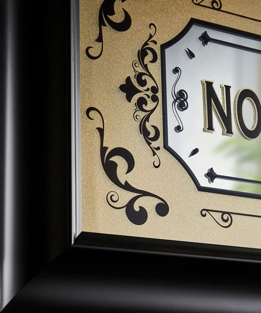 Nobody Gets Out Sober Framed Mirror Sign
