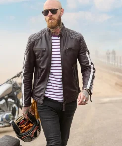 Purple Racer Leather Jacket
