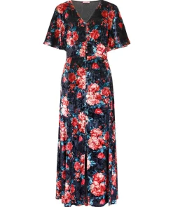 Radiant Rose Velour Dress